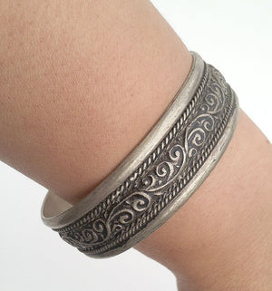 Nomadic Moroccan Vintage Ethnic Silver Bracelet