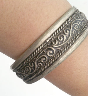 Nomadic Moroccan Vintage Ethnic Silver Bracelet