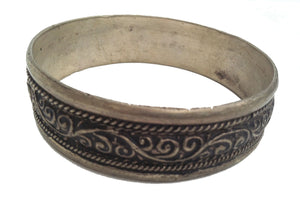 Nomadic Moroccan Vintage Ethnic Silver Bracelet
