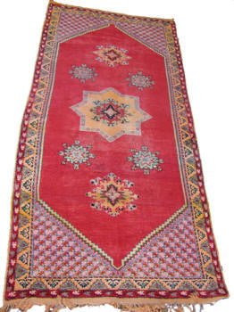 Hand-woven Vintage Rabati Rug