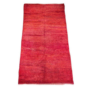 Moroccan Shaggy Wool Rug by Berber Tribes, Red High Pile, Vintage 1980