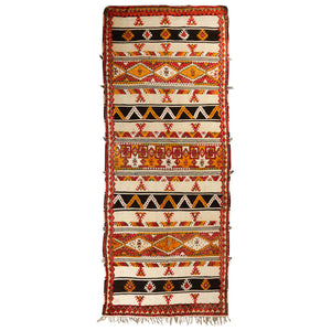 Vintage Moroccan Glaoua Berber Tribal Wool Rug, High Atlas, 20th Century