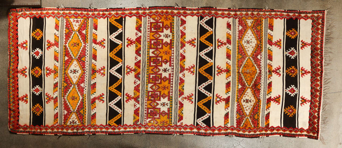 Vintage Moroccan Glaoua Berber Tribal Wool Rug, High Atlas, 20th Century