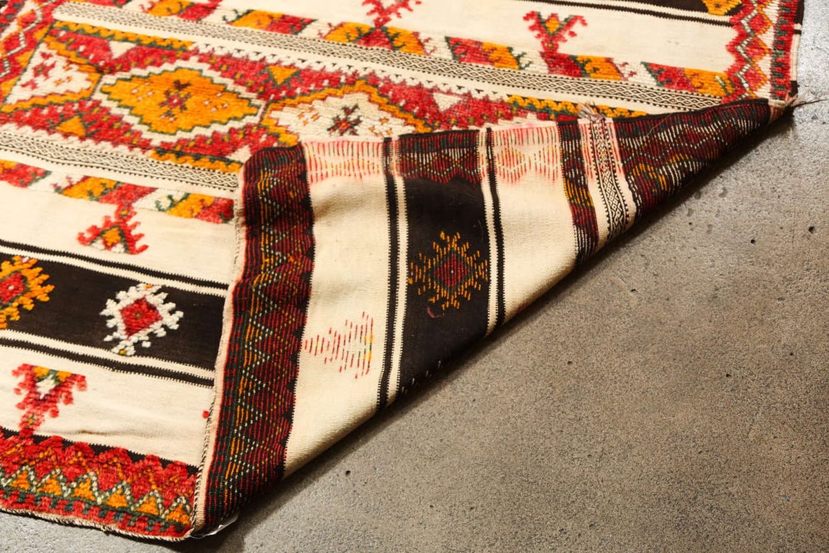 Vintage Moroccan Glaoua Berber Tribal Wool Rug, High Atlas, 20th Century