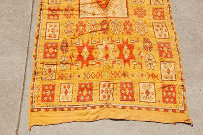 Moroccan Vintage Tribal Wool Rug by Berber Tribes, Handwoven, 1960s