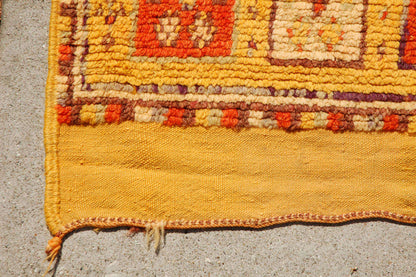 Moroccan Vintage Tribal Wool Rug by Berber Tribes, Handwoven, 1960s