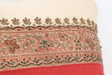 Silk Lumbar Pillow Embellished with Beads, India