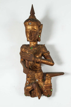 Pair of Thai Figures of Siamese Musicians
