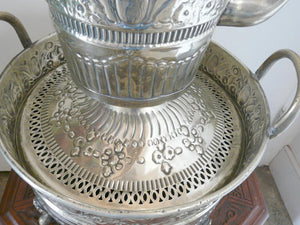 Moroccan Silver Wash Bowl and Pitcher Set