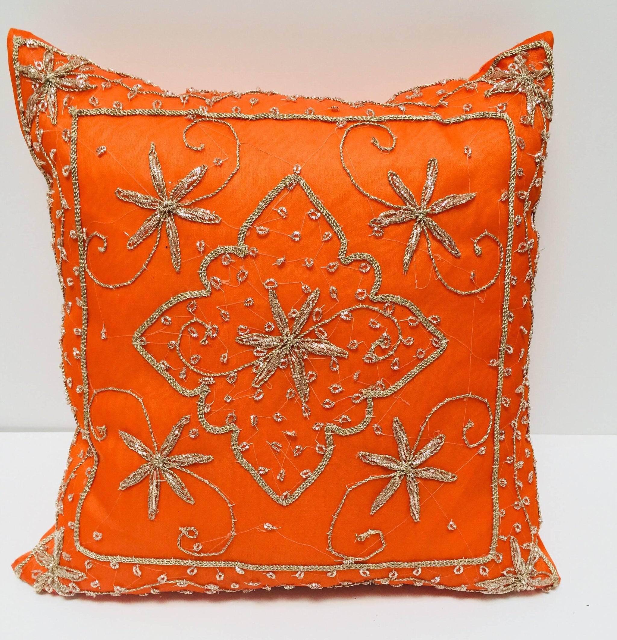 Orange sequin pillow outlet