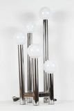 Hexagonal Chrome Tower Lamp