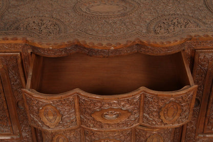 Asian Finely Hand Carved Sideboard from Java, Indonesia