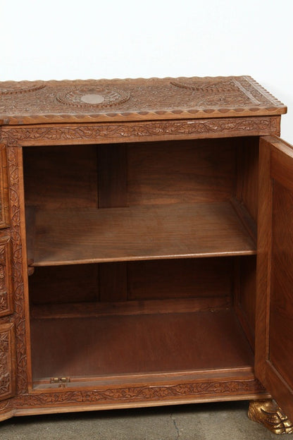 Asian Finely Hand Carved Sideboard from Java, Indonesia