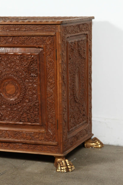 Asian Finely Hand Carved Sideboard from Java, Indonesia