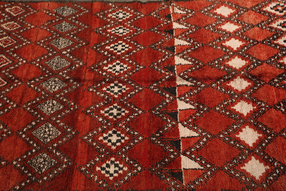Vintage Moroccan Rehamna Tribal Wool Rug, Marrakech Plains, circa 1960
