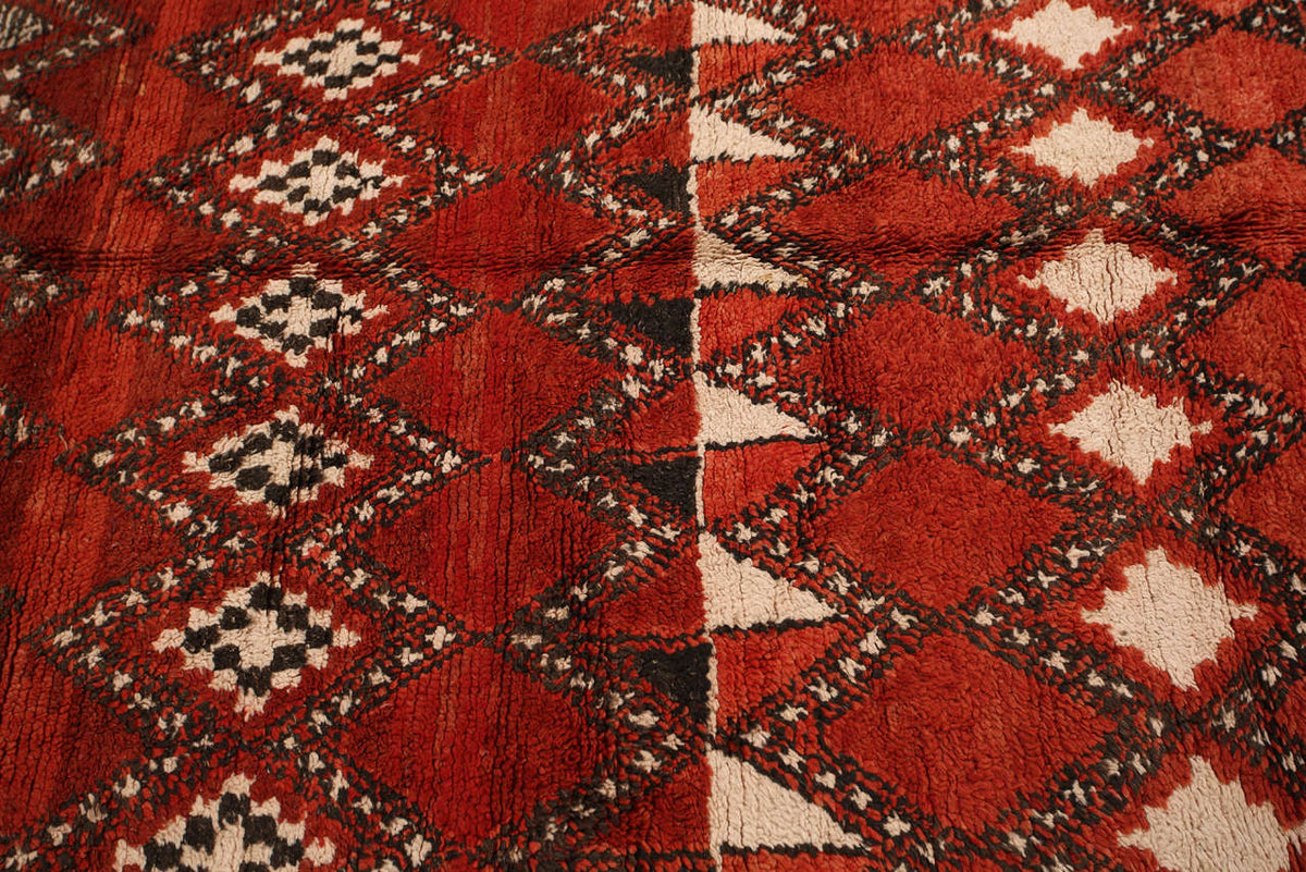 Vintage Moroccan Rehamna Tribal Wool Rug, Marrakech Plains, circa 1960