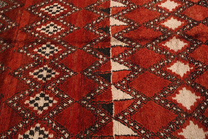 Vintage Moroccan Rehamna Tribal Wool Rug, Marrakech Plains, circa 1960