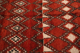 Vintage Moroccan Red Tribal Rug