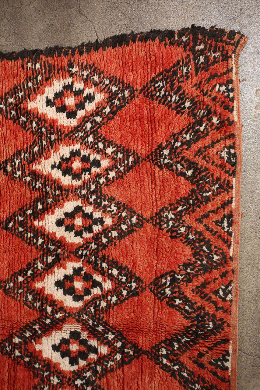 Vintage Moroccan Rehamna Tribal Wool Rug, Marrakech Plains, circa 1960