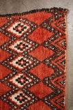 Vintage Moroccan Red Tribal Rug