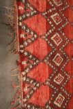 Vintage Moroccan Red Tribal Rug