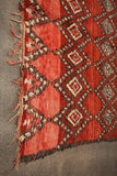 Vintage Moroccan Red Tribal Rug