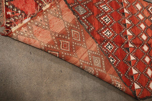 Vintage Moroccan Red Tribal Rug