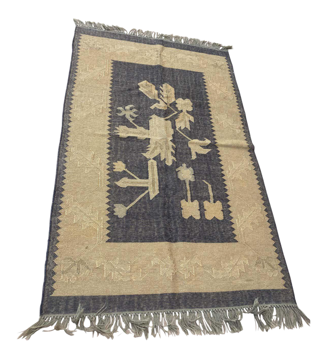 Vintage Small Ethnic Tribal Rug