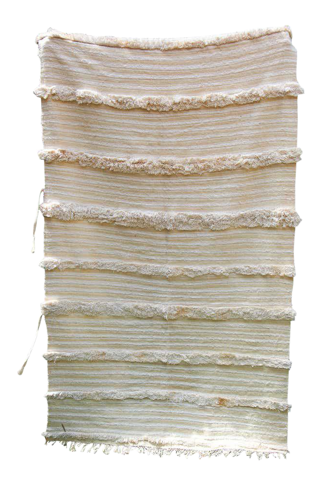 1960s Vintage Tribal Moroccan Handcrafted Wedding Blanket Throw