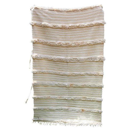 1960s Vintage Tribal Moroccan Handcrafted Wedding Blanket Throw