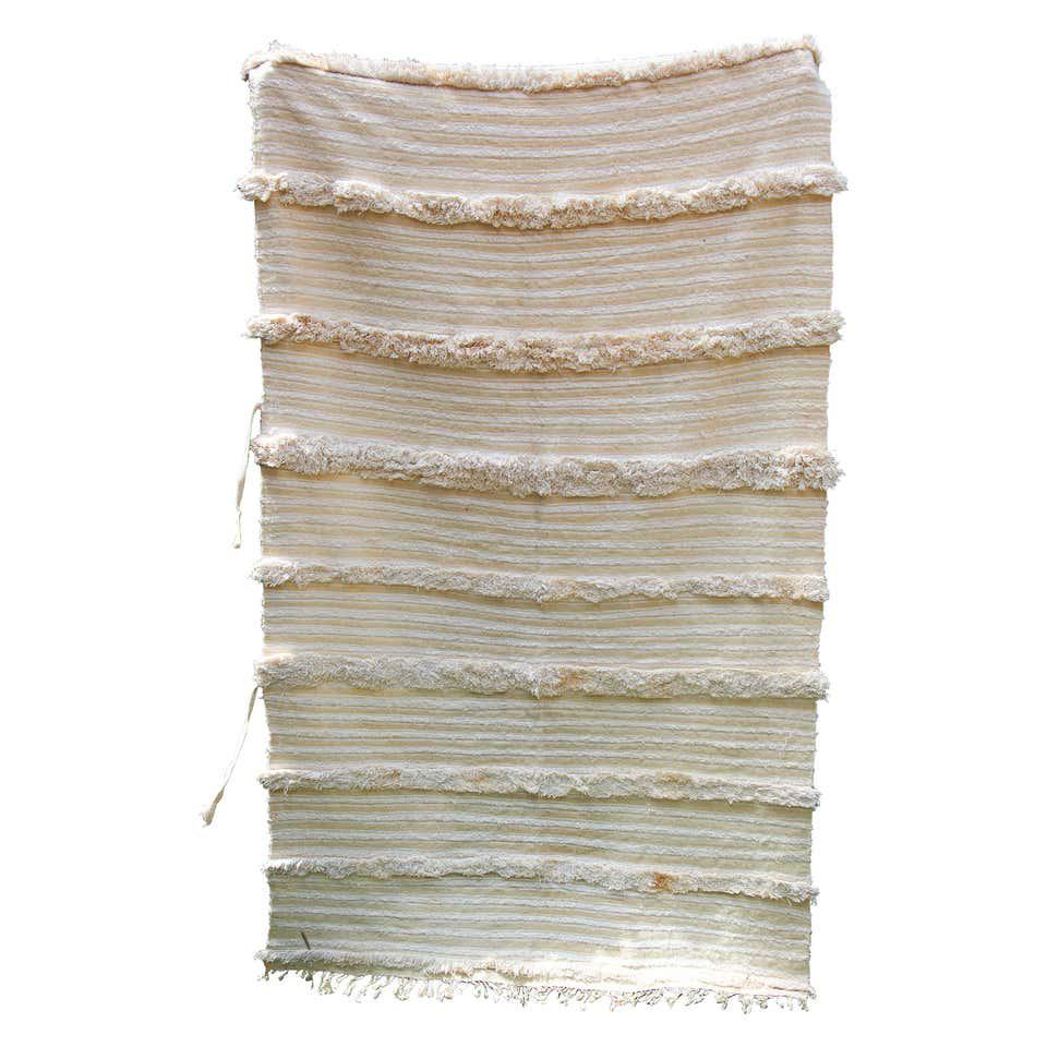1960s Vintage Tribal Moroccan Handcrafted Wedding Blanket Throw