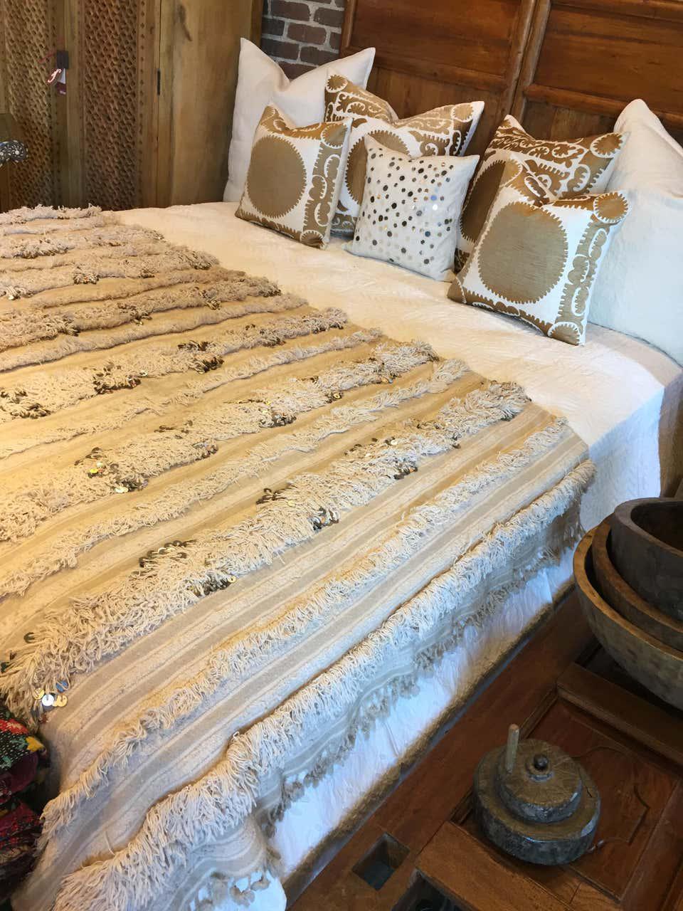 Moroccan wedding blanket clearance pillow