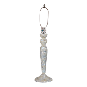 Vintage White Capiz Shell Table Lamp