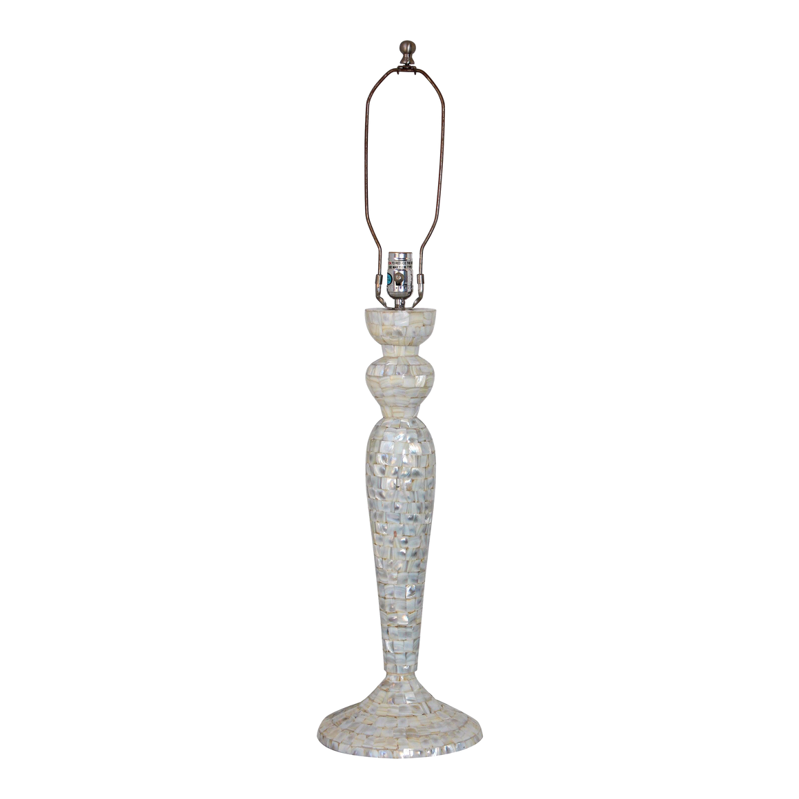Vintage White Capiz Shell Table Lamp