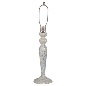 Vintage White Capiz Shell Table Lamp