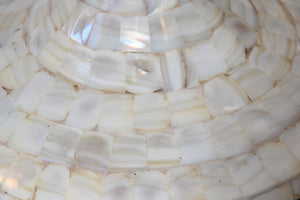 Vintage White Capiz Shell Table Lamp