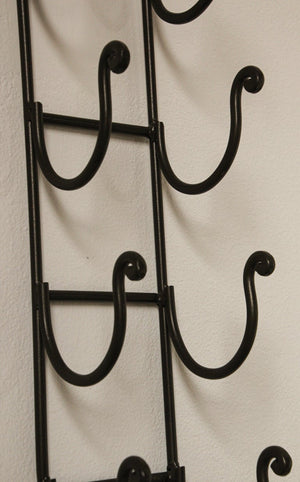 Wrought Iron Hand Forged Wall Mount Wine Rack