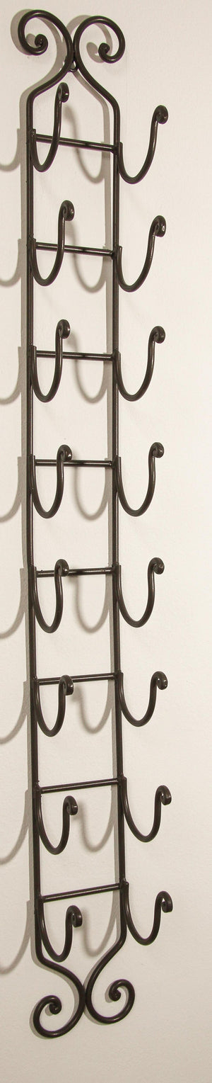 Wrought Iron Hand Forged Wall Mount Wine Rack