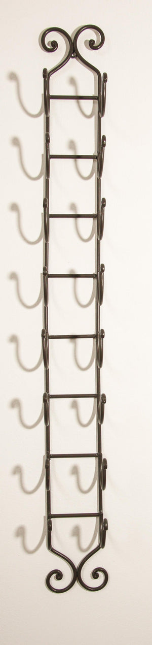 Wrought Iron Hand Forged Wall Mount Wine Rack
