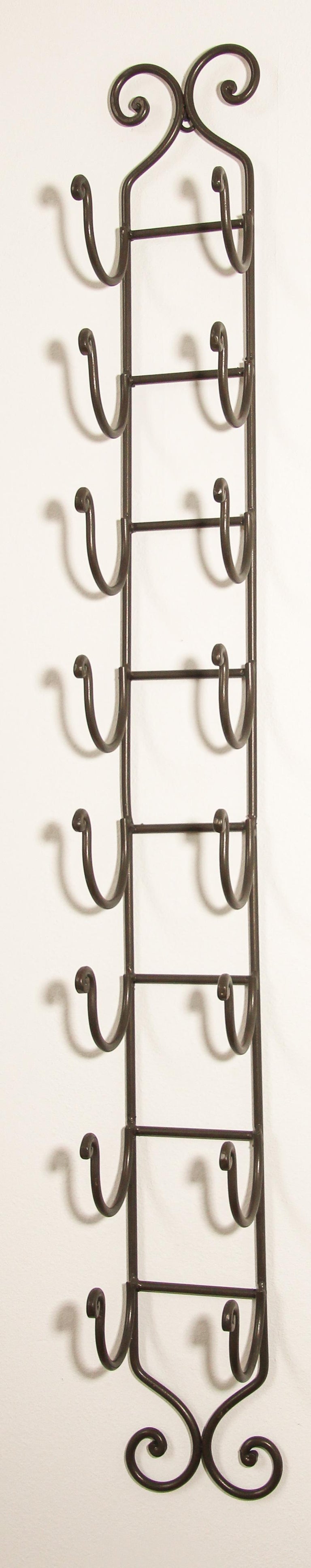 Wrought Iron Hand Forged Wall Mount Wine Rack