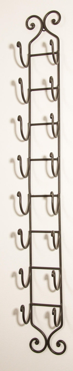 Wrought Iron Hand Forged Wall Mount Wine Rack