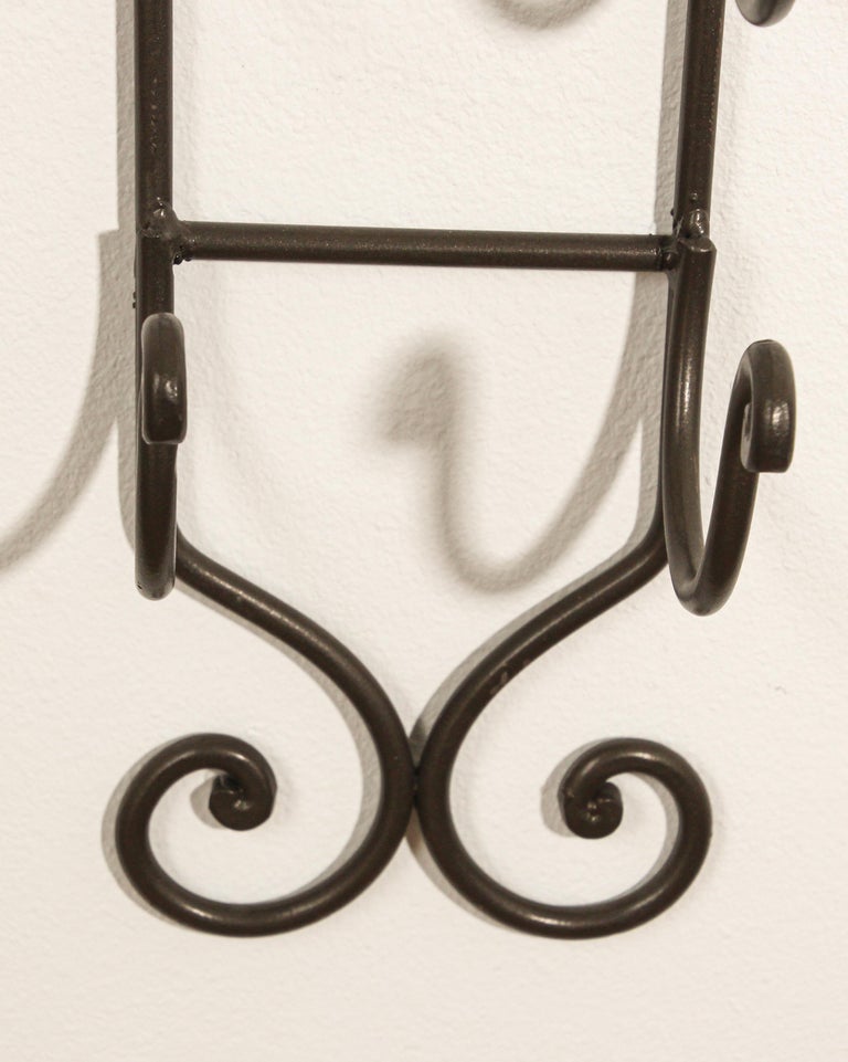 Wrought Iron Hand Forged Wall Mount Wine Rack