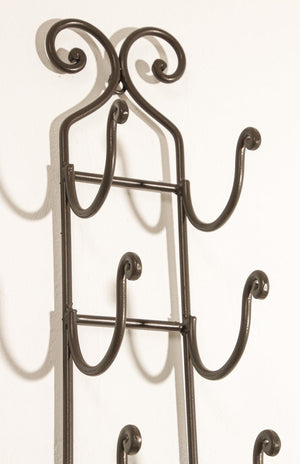 Wrought Iron Hand Forged Wall Mount Wine Rack