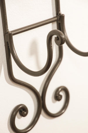 Wrought Iron Hand Forged Wall Mount Wine Rack