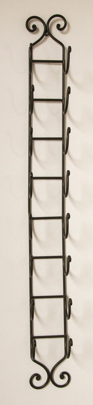 Wrought Iron Hand Forged Wall Mount Wine Rack