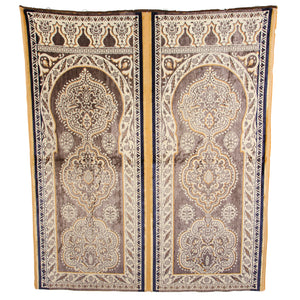 Antique Moroccan Moorish Silk Textile Tapestry Wall Hanging Hiti 19th C.