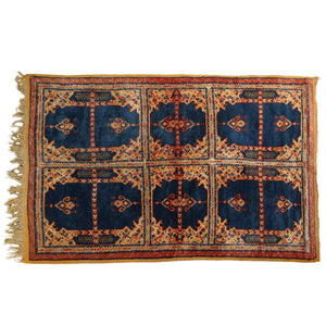 1960s Vintage Moroccan Tribal Rug by Berber Artisans, Hand-Woven Wool