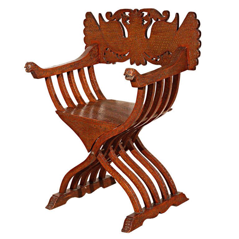 Savonarola Inlaid Armchair